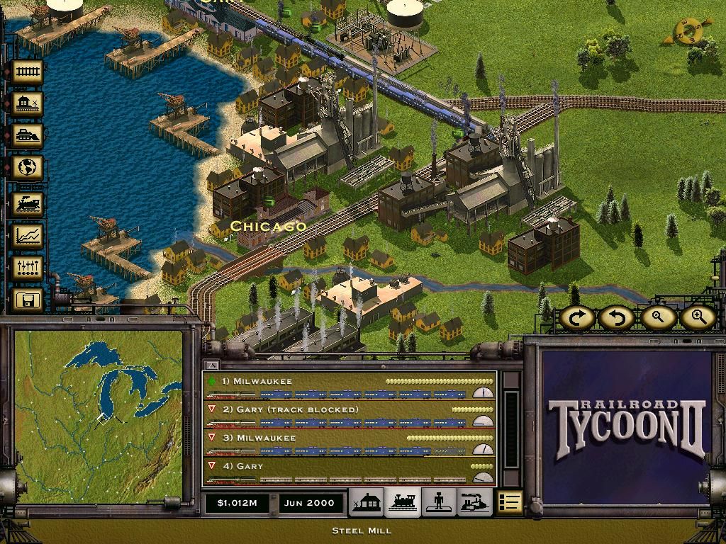 Railroad Tycoon II: Gold Edition (Windows) screenshot: A City