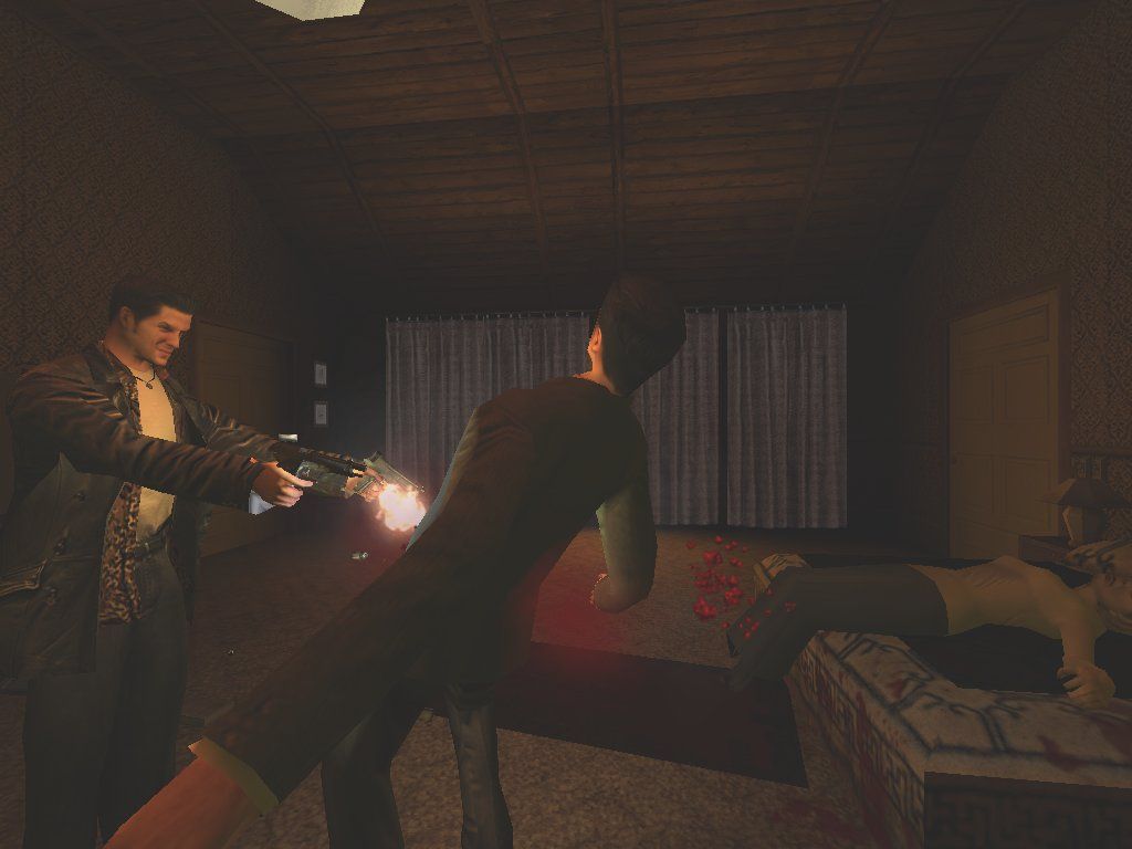 Max Payne (Windows) screenshot: Max Payne fights and kills Max Payne... how existential can you get?