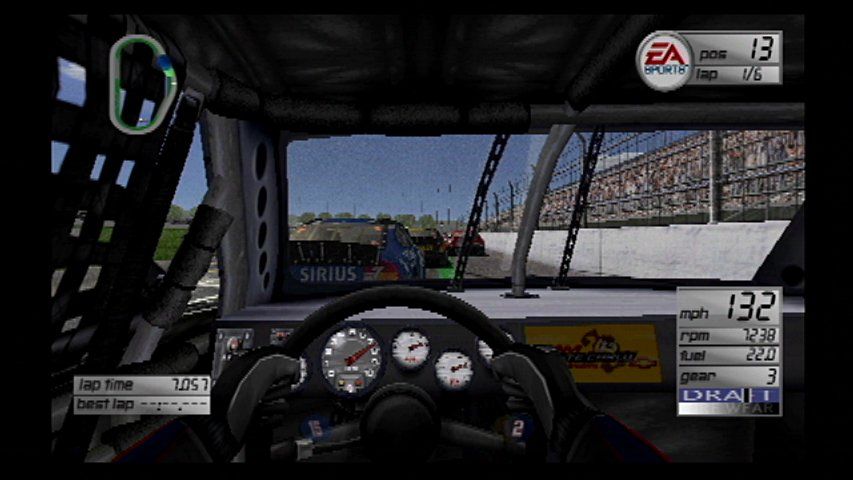 NASCAR Thunder 2003 (GameCube) screenshot: In-Car camera