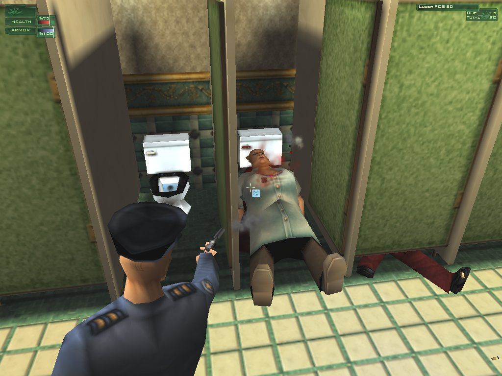 Hitman: Codename 47 (Windows) screenshot: Duke Nukem would be proud. Of course, that's not necessarily a GOOD thing.