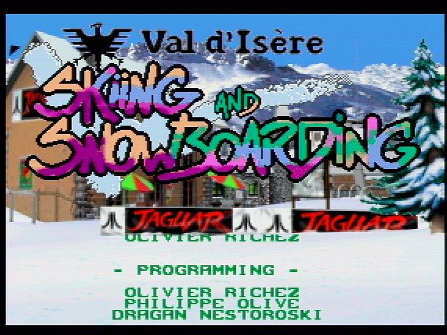 Val d'Isère Skiing and Snowboarding (Jaguar) screenshot: Title Screen