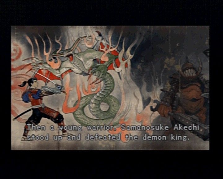 Onimusha 2: Samurai's Destiny (PlayStation 2) screenshot: The opening gives a brief story of events that took place in first game.