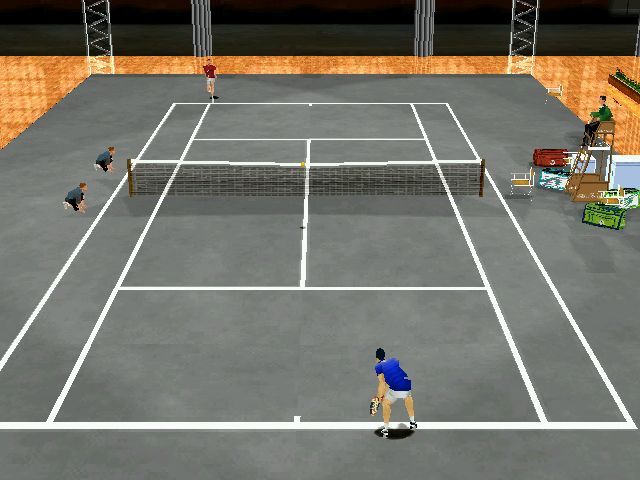 Game, Net & Match! (Windows) screenshot: Serving on a concrete court