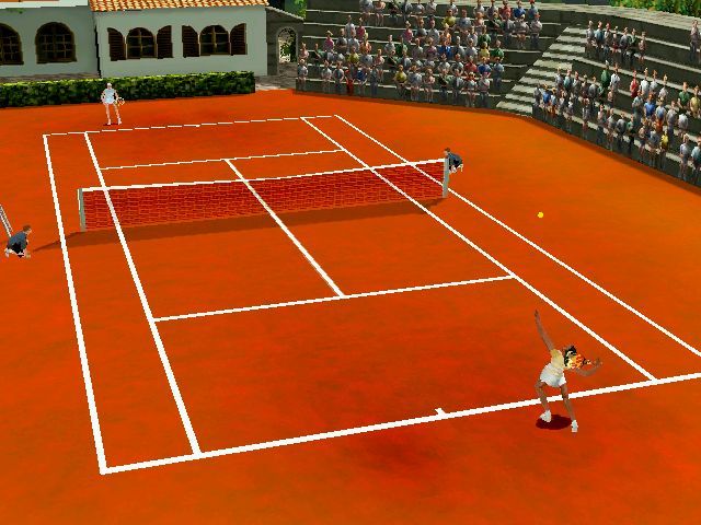 Game, Net & Match! (Windows) screenshot: Serving on a clay court