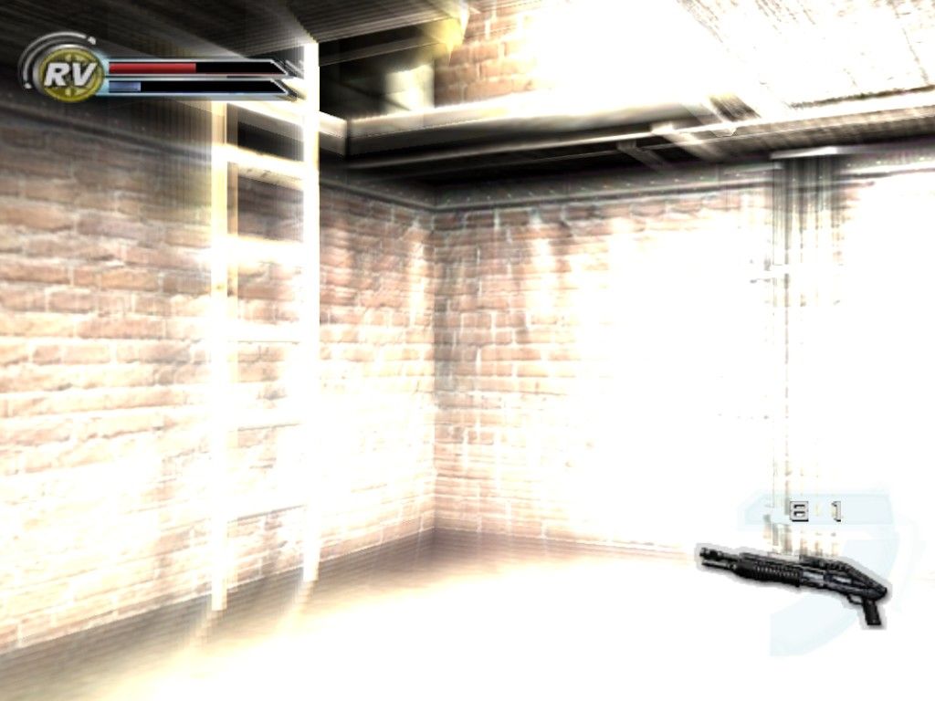 Psi-Ops: The Mindgate Conspiracy (Windows) screenshot: Remote View lets you leave your body and see through doors
