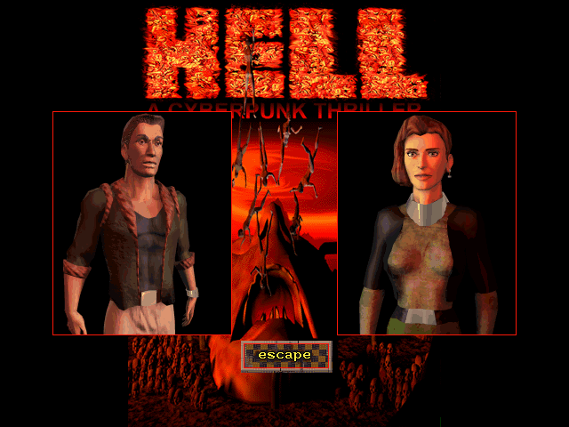 Hell: A Cyberpunk Thriller (DOS) screenshot: Character selection