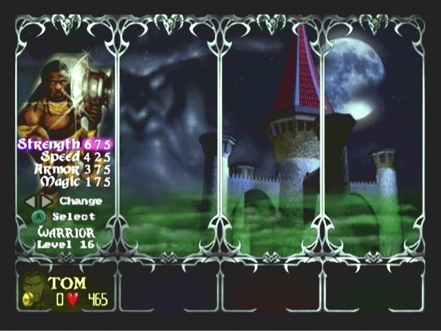 Gauntlet: Dark Legacy (GameCube) screenshot: choose a character