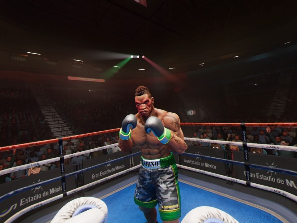 Creed: Rise to Glory (PlayStation 4) screenshot: The more you punch your opponents, the more their face turns red and bruised