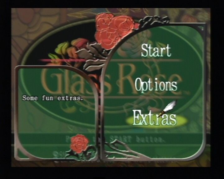 Glass Rose (PlayStation 2) screenshot: Main Menu (after finishing the game once)