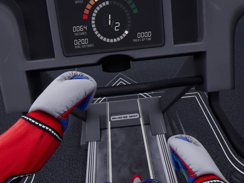 Creed: Rise to Glory (PlayStation 4) screenshot: Running machine teaches you how to get up when you're knocked out