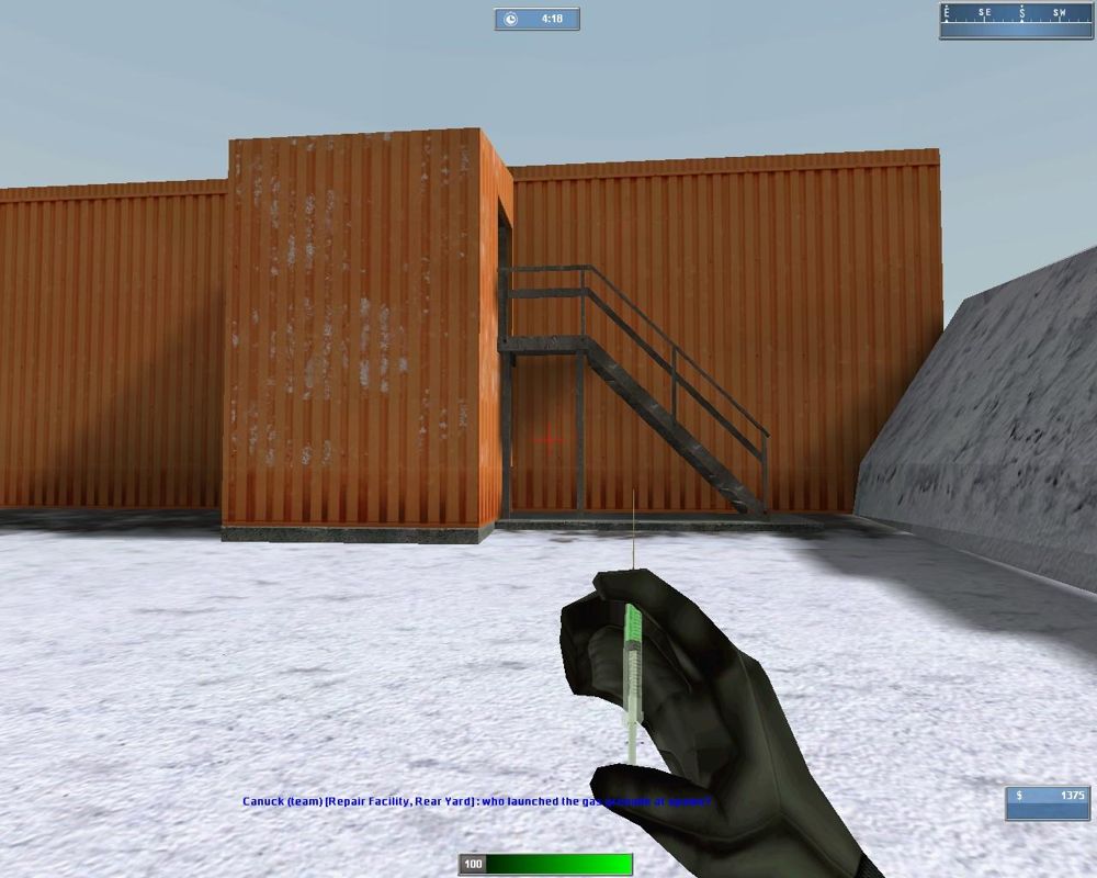 Global Operations (Windows) screenshot: No, it's not heroin; using this needle allows me to heal my teammates...