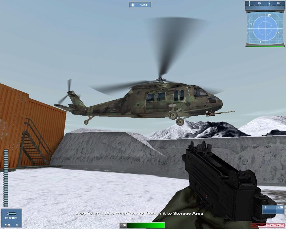 Global Operations (Windows) screenshot: This is the helicopter you arrive in when you first begin, and whenever you return from death.