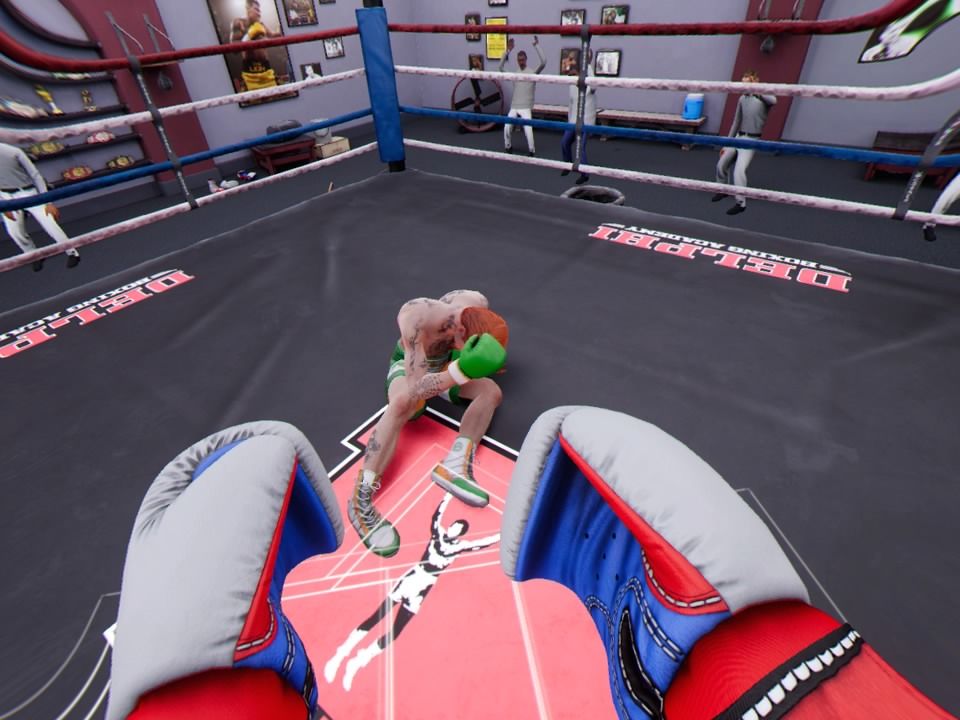 Creed: Rise to Glory (PlayStation 4) screenshot: Knocked the opponent down, but he's getting back on his feet