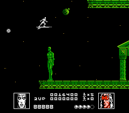 Silver Surfer (NES) screenshot: A familiar statue