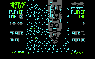 Sky Shark (Amstrad CPC) screenshot: Great, more battleships!
