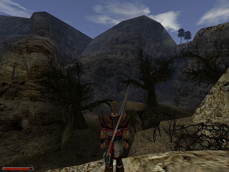 Gothic II (Windows) screenshot: Entering the Valley of the Mines
