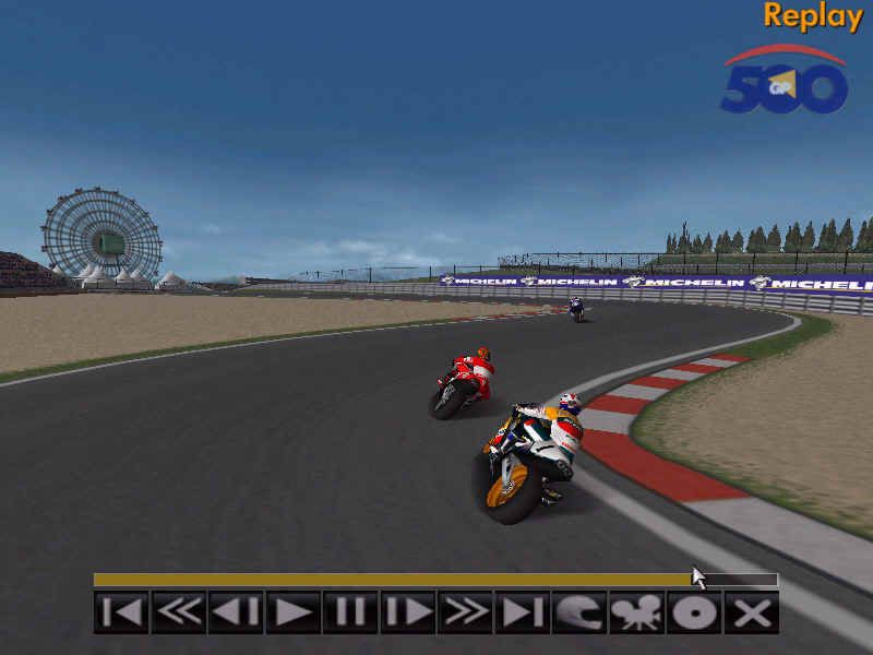 GP 500 (Windows) screenshot: Different weather conditions fine in Japan