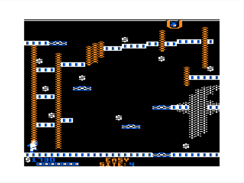 Cashman (TRS-80 CoCo) screenshot: Big Ladder