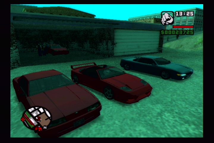 Grand Theft Auto: San Andreas (PlayStation 2) screenshot: You've got a nice collection, dude!