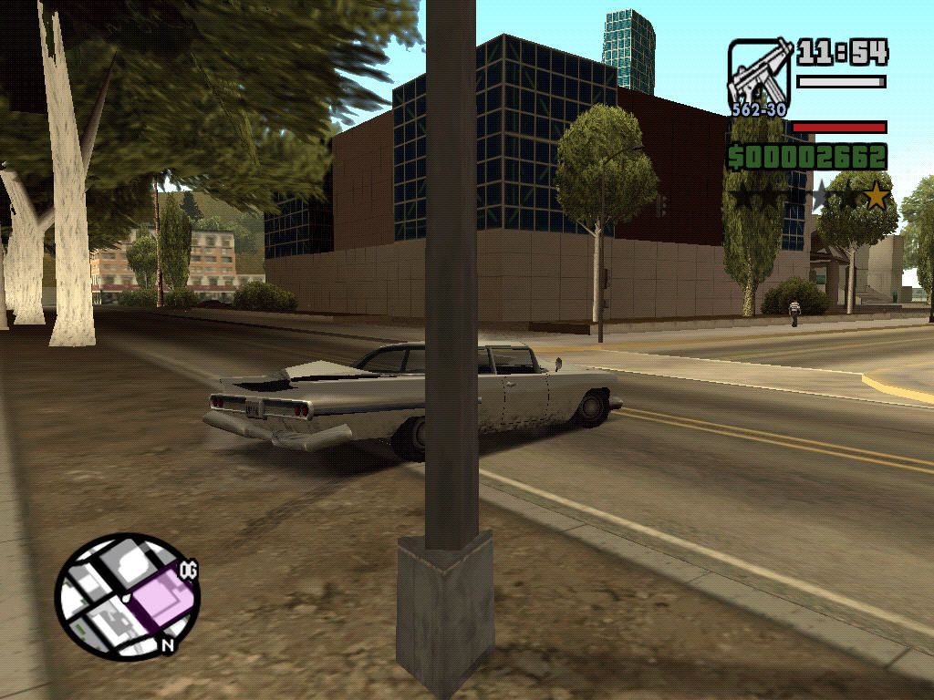 Grand Theft Auto: San Andreas (Windows) screenshot: Streets of Los Santos.