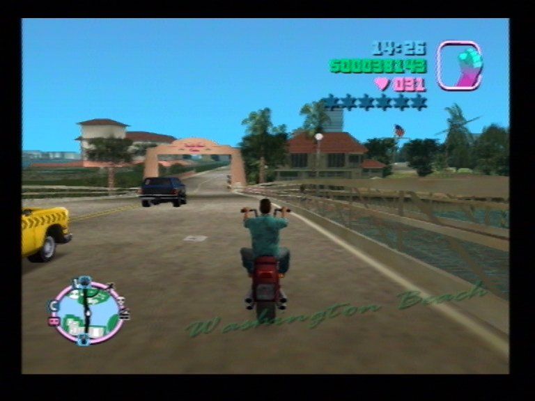 Grand Theft Auto: Vice City (PlayStation 2) screenshot: Love the Harley!