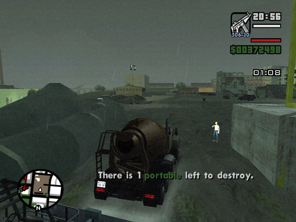 Grand Theft Auto: San Andreas (Windows) screenshot: Beton truck.