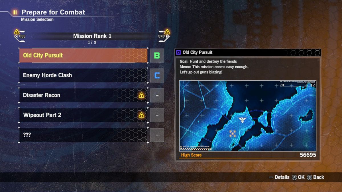 Contra: Rogue Corps (Nintendo Switch) screenshot: Mission Selection screen