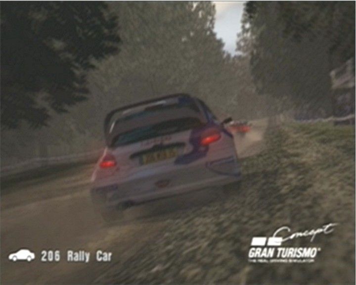 Gran Turismo Concept: 2002 Tokyo-Geneva (PlayStation 2) screenshot: The Back of the Peugeot 206 Rally Car