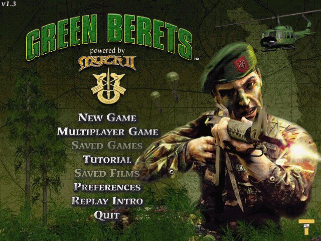 Green Berets (Windows) screenshot: Main Menu
