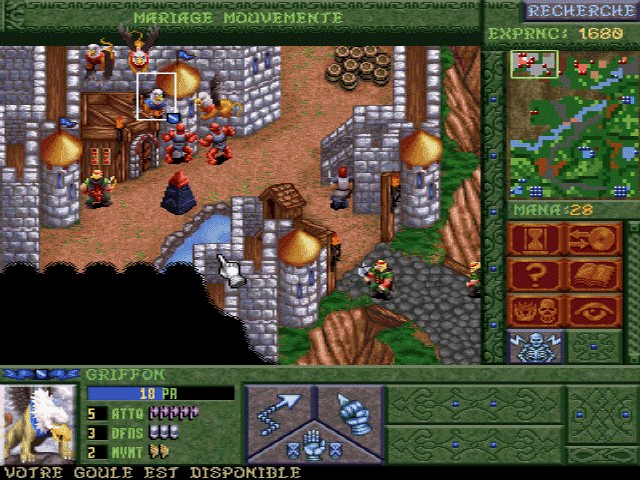 Blood & Magic (DOS) screenshot: It's the war.