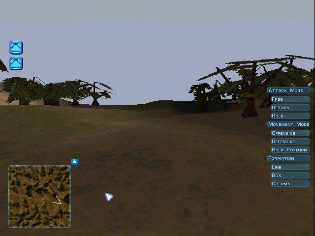 Ground Control (Windows) screenshot: non-3D card screen shot (camera positioned as in 1st person ground view)
