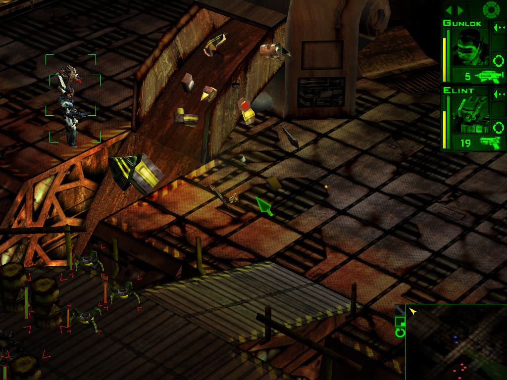 Gunlok (Windows) screenshot: Scathar in a bunch of little pieces.