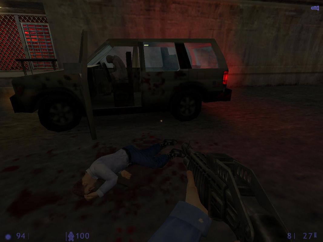 Half-Life: Blue Shift (Windows) screenshot: Nobody gets out of Black Mesa alive.
