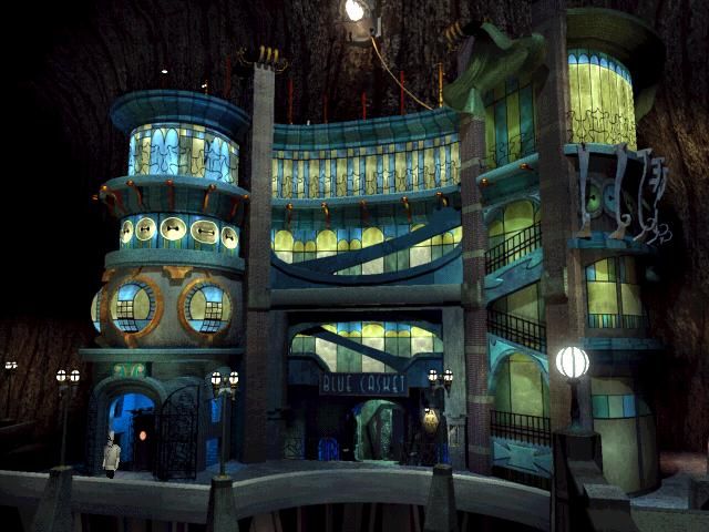 Grim Fandango (Windows) screenshot: The Blue Casket, another major location of Rubacava