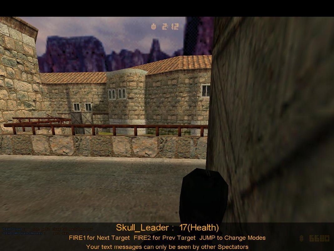 Half-Life: Counter-Strike (Windows) screenshot: Free-Look Mode: Targeting a Player