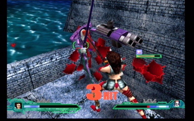Heavy Metal: Geomatrix (Dreamcast) screenshot: In Game Fighting 7