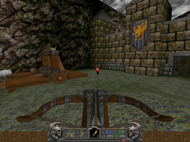 Hexen II (Windows) screenshot: The catapult.