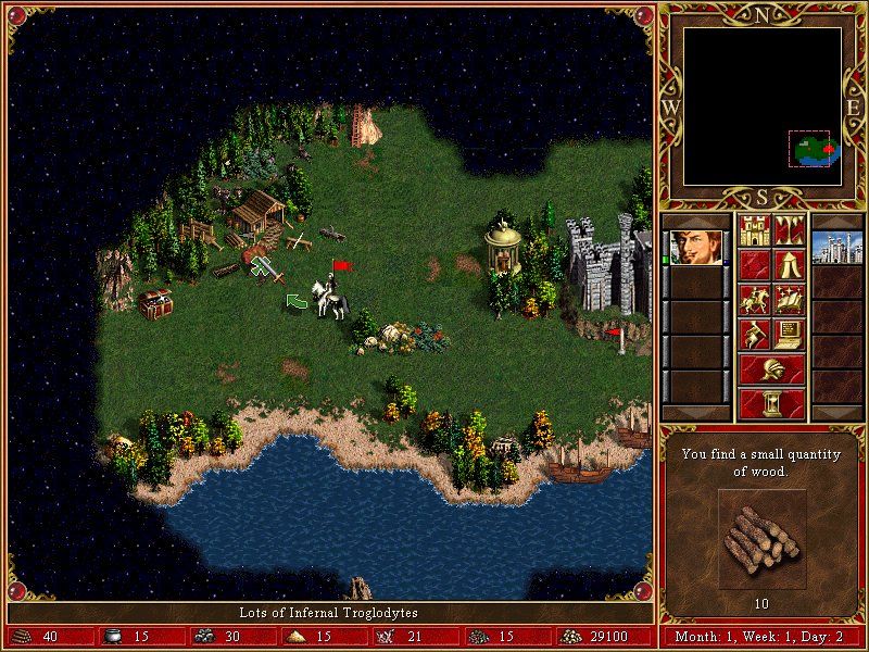 Heroes of Might and Magic III: The Restoration of Erathia (Windows) screenshot: Taking the mill