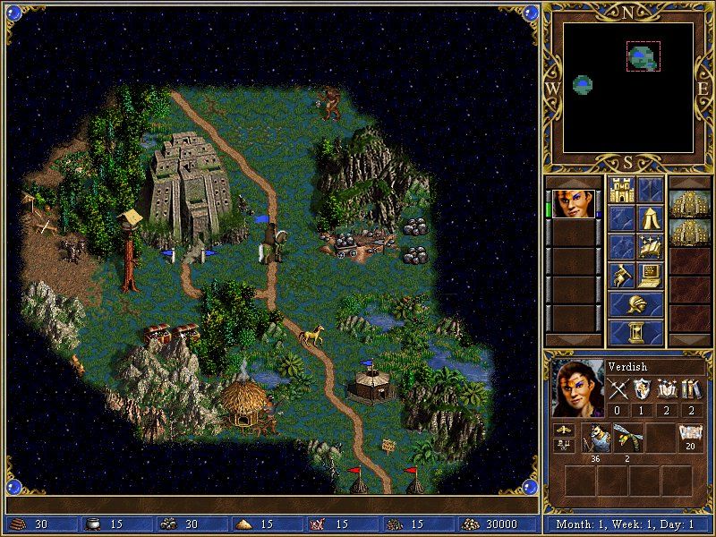 Heroes of Might and Magic III: The Restoration of Erathia (Windows) screenshot: Swamp mission