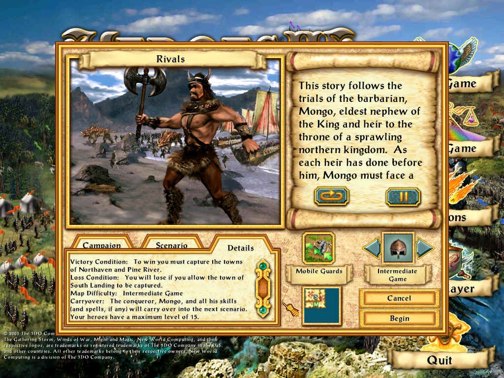 Screenshot of Heroes of Might and Magic IV: Winds of War (Windows, 2003) -  MobyGames