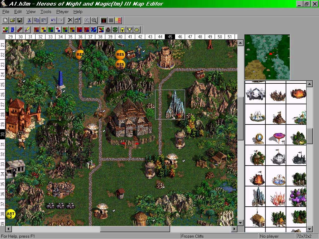 Heroes of Might and Magic III: Armageddon's Blade (Windows) screenshot: Scenario Editor