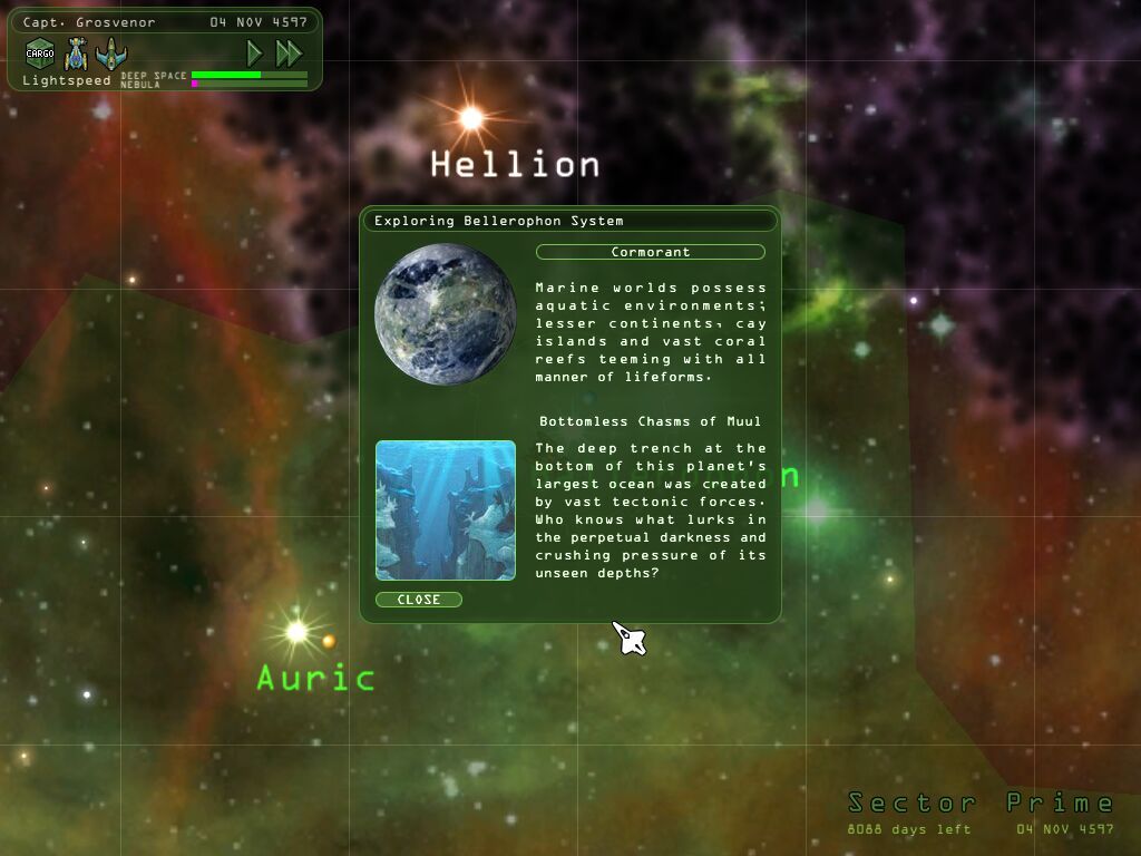 Weird Worlds: Return to Infinite Space (Windows) screenshot: A weird, new world.