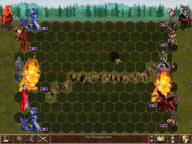 Heroes of Might and Magic III: Armageddon's Blade (Windows) screenshot: New units and hero in action