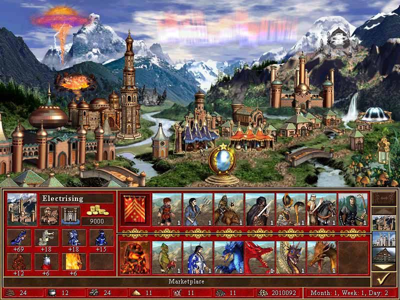 Heroes of Might and Magic III: Armageddon's Blade (Windows) screenshot: New castle - Conflux