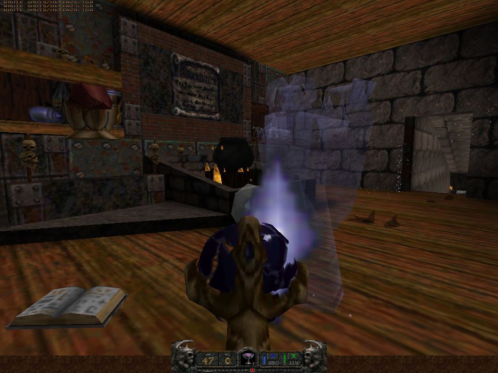 Hexen II: Mission Pack - Portal of Praevus (Windows) screenshot: A frozen skull wizard