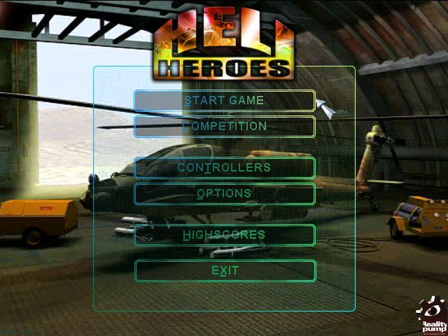Heli Heroes (Windows) screenshot: Main menu