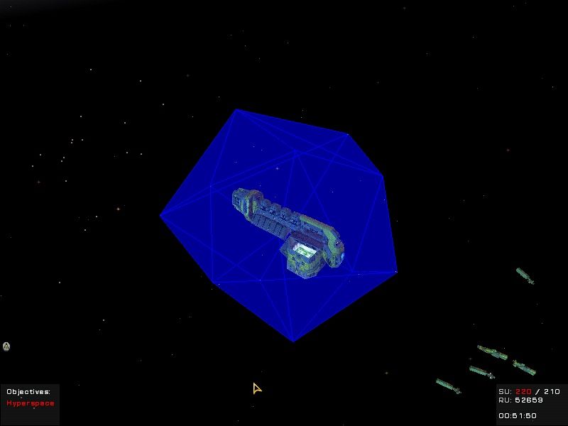 Homeworld: Cataclysm (Windows) screenshot: Shield unique ships.