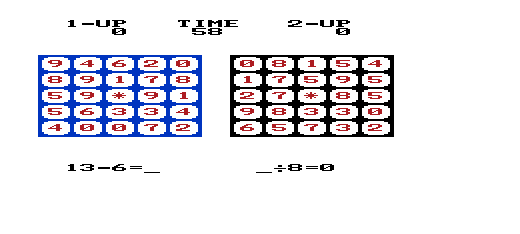 Elementary math / Bingo Math (VIC-20) screenshot: Bingo Math - Bingo Game