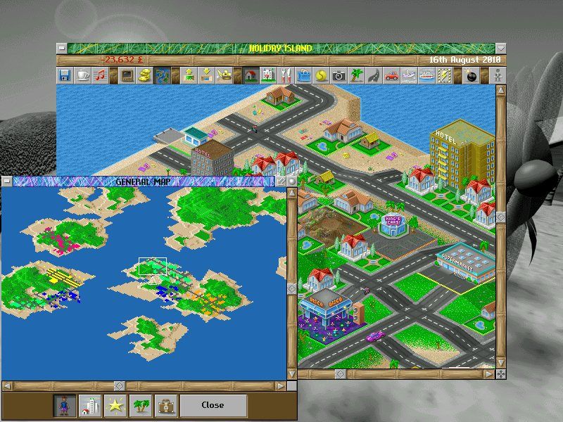 Holiday Island (Windows) screenshot: Map