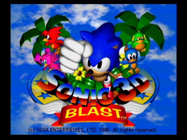 Sonic 3D Blast (SEGA Saturn) screenshot: Title Screen